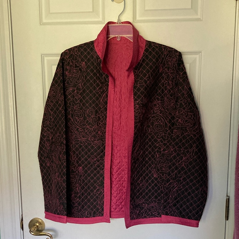 Chico’s sz 2 (10-12) lightweight reversible jacket, no tags or pockets $19